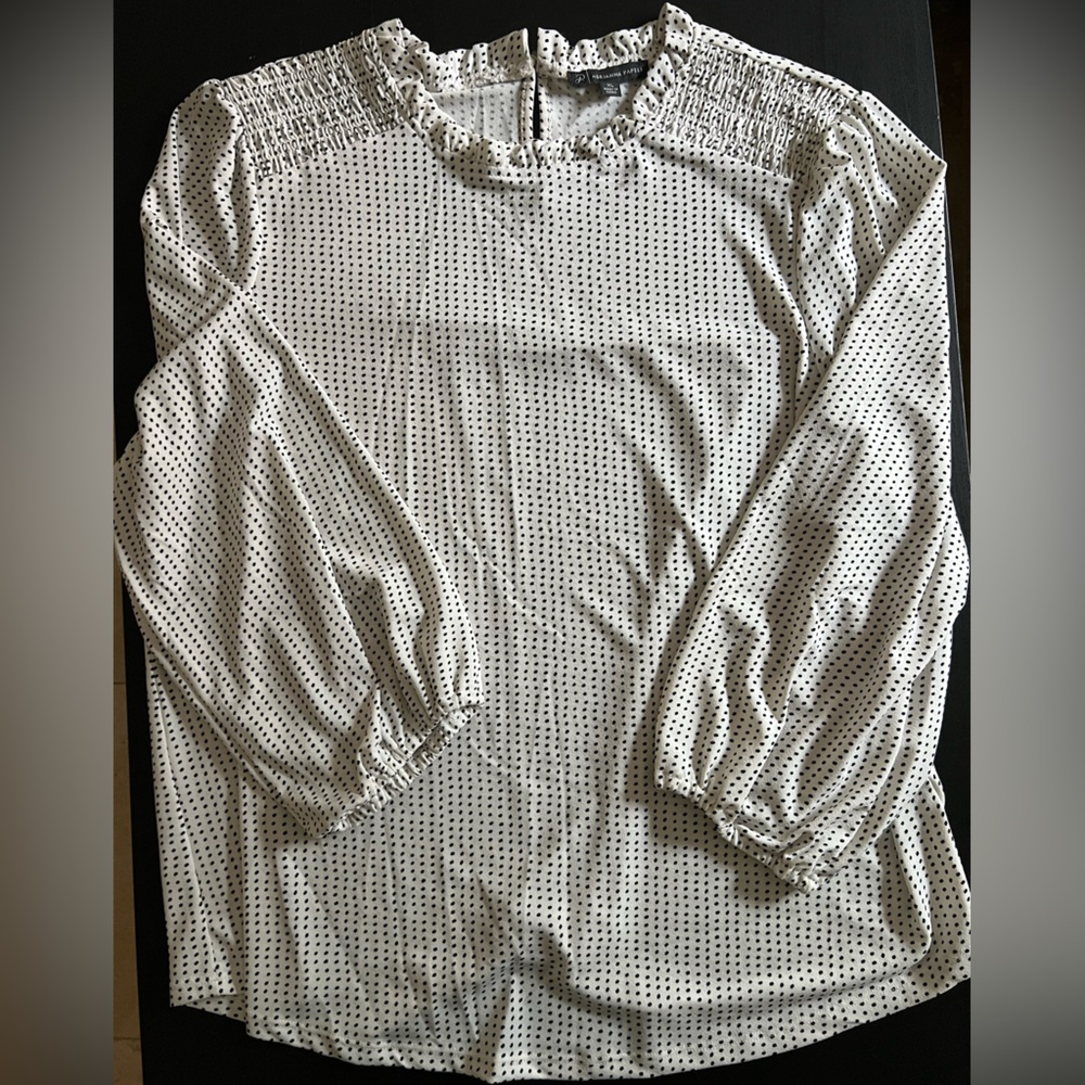 Black and White Polka Dot Blouse